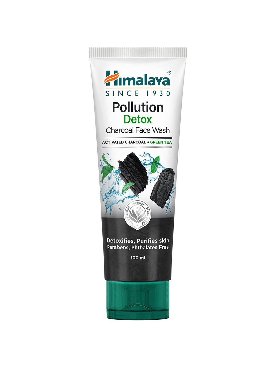 himalaya pollution detox charcoal face wash with green tea to purify skin - 100ml