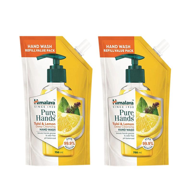 himalaya pure hands tulsi & lemon hand wash pack of 2