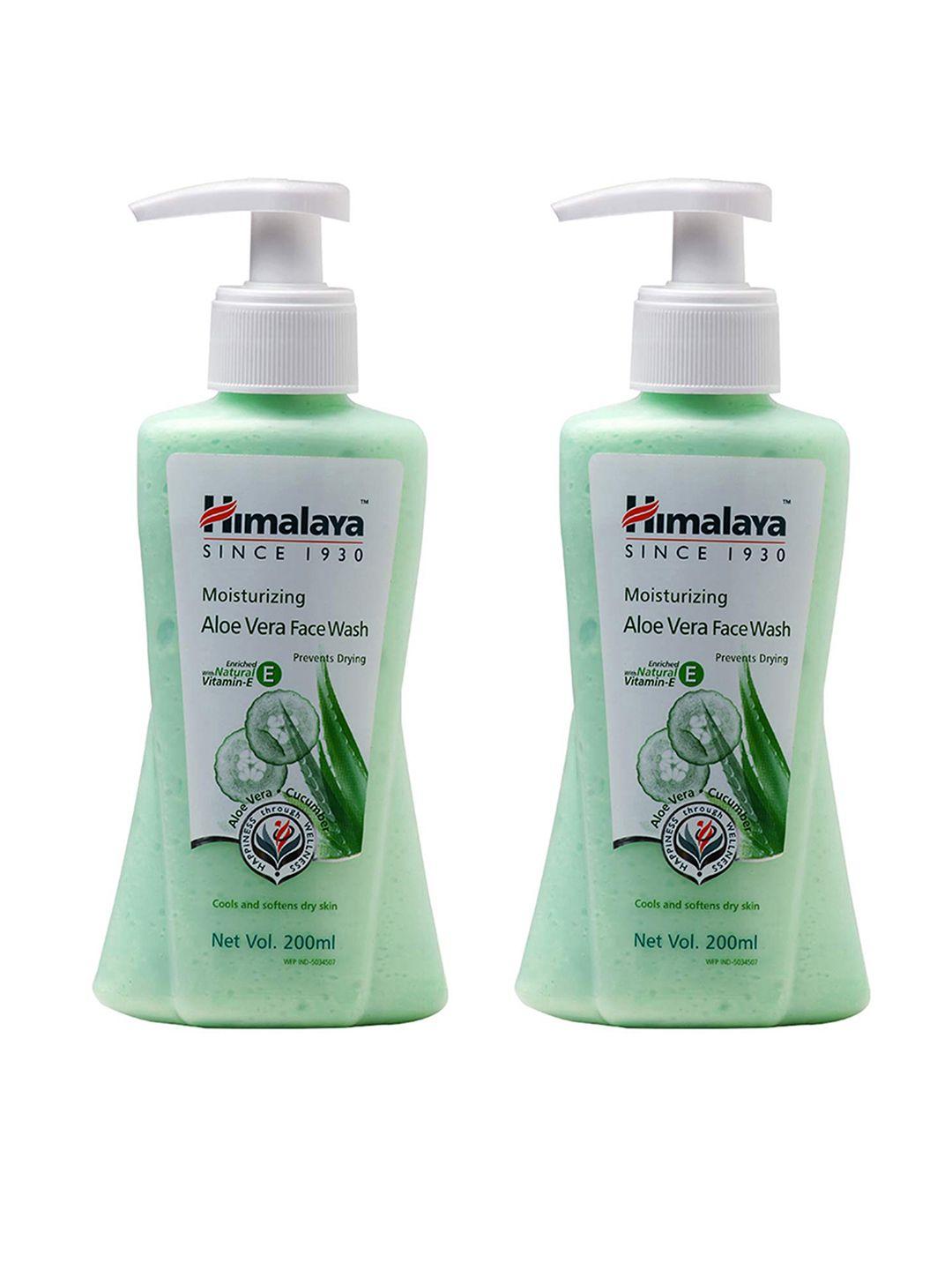 himalaya set of 2 moisturizing aloe vera face wash - 200 ml each