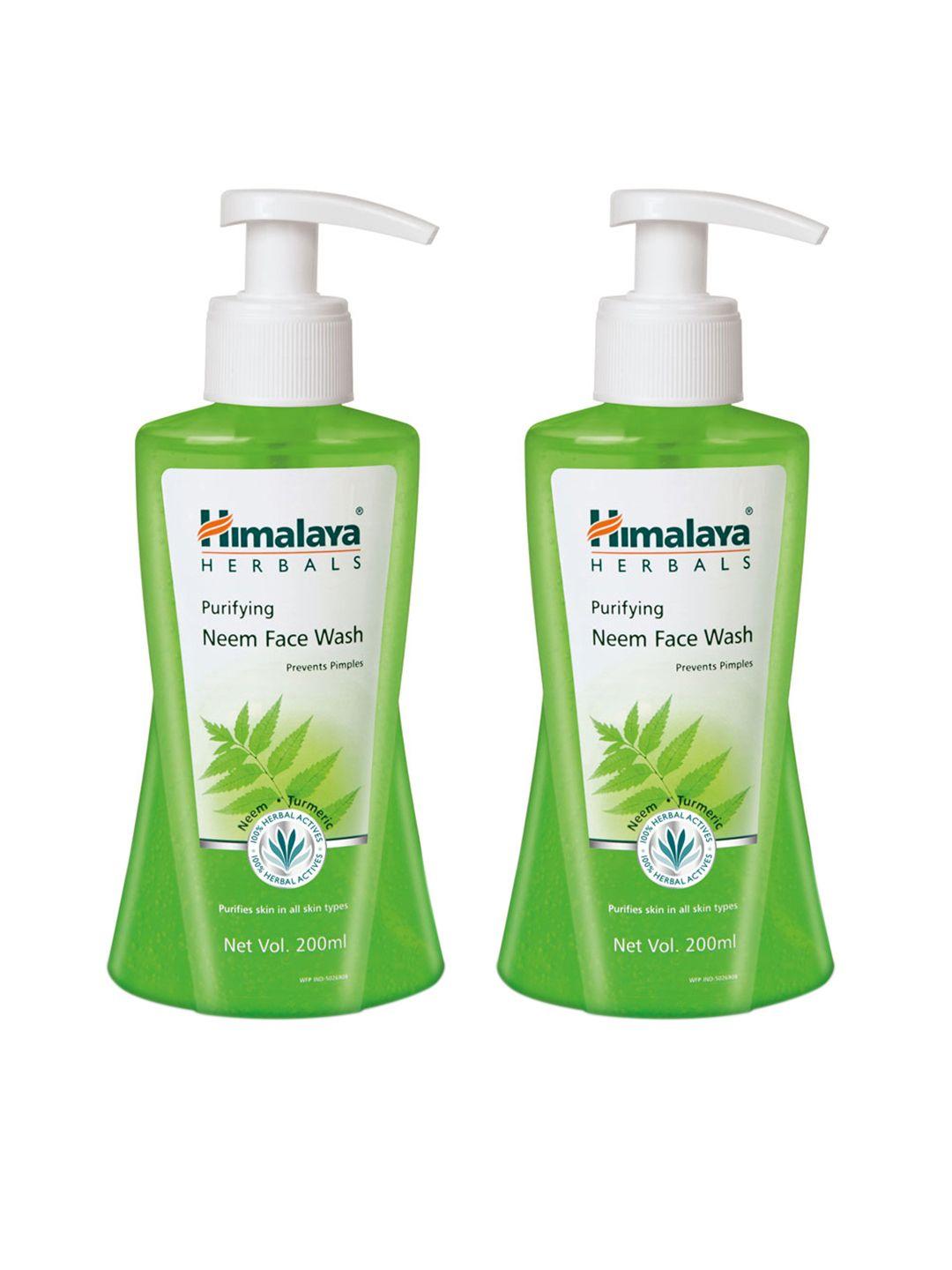 himalaya set of 2 purifying neem face wash - 200ml each