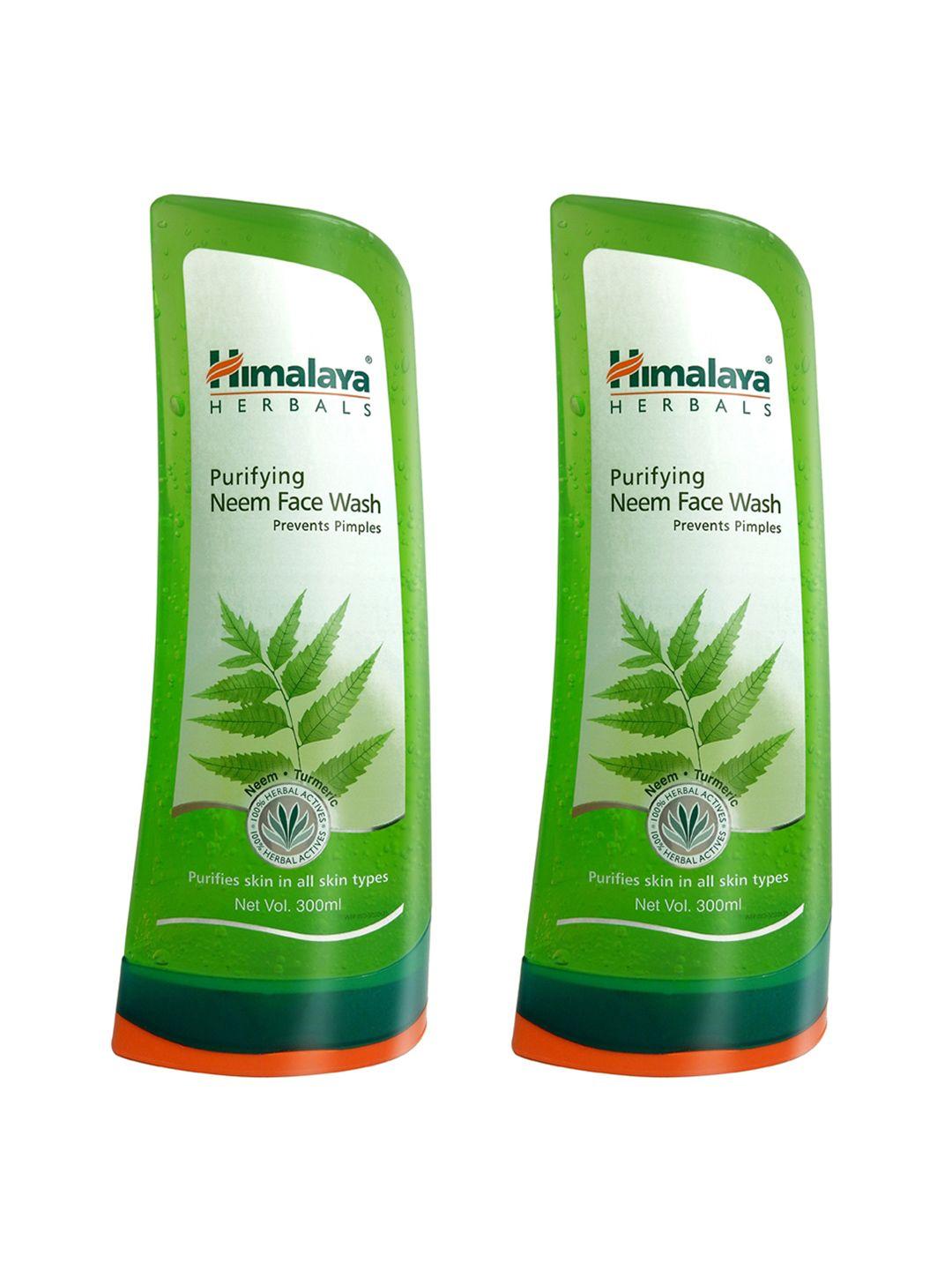himalaya set of 2 purifying neem face wash 300ml