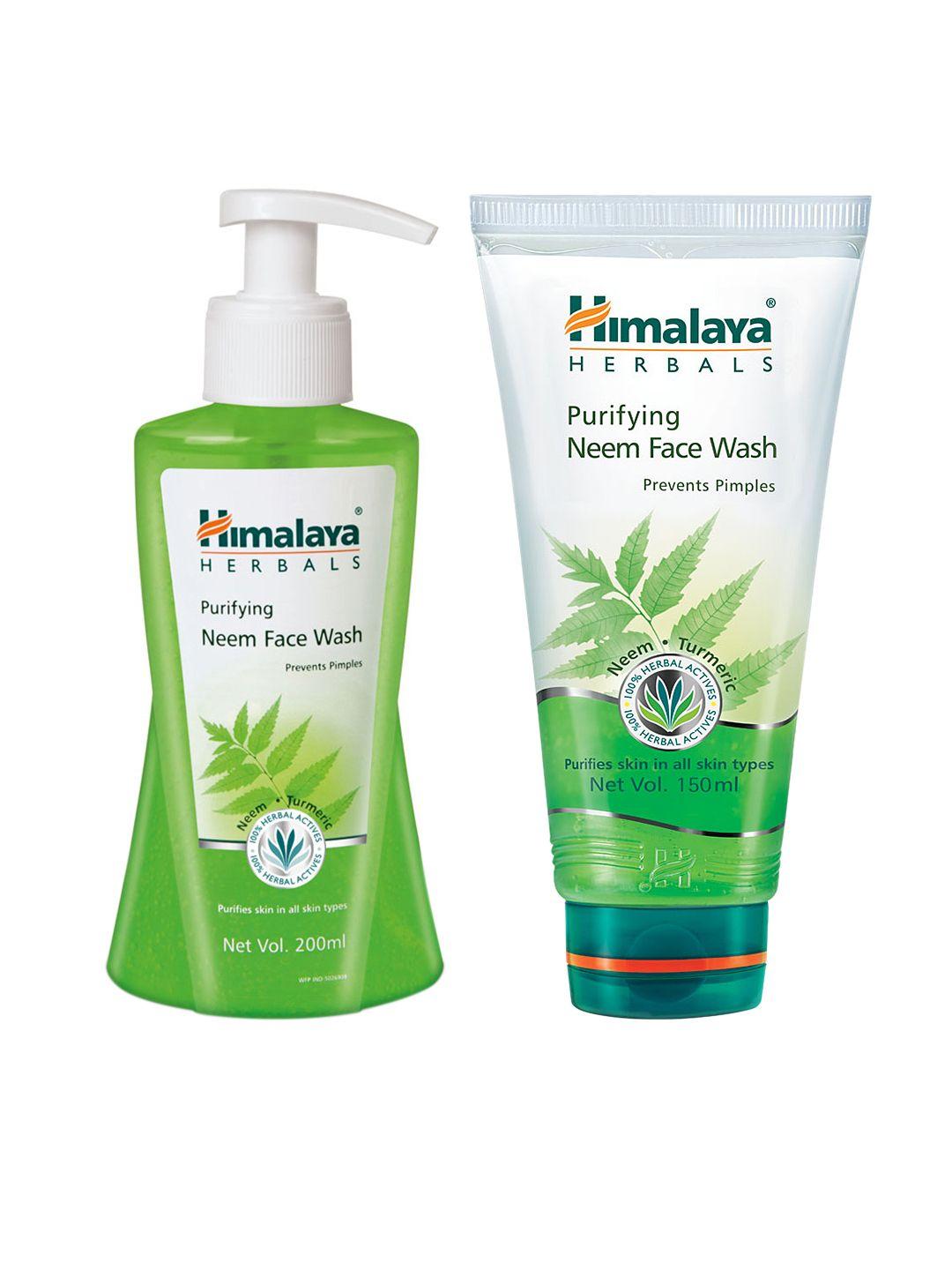 himalaya set of 2 purifying neem face wash for acne-prone skin