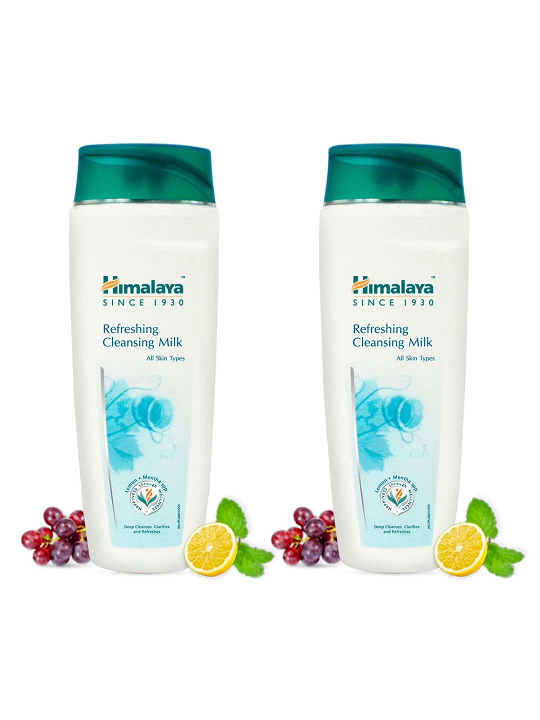 himalaya set of 2 refreshing cleansing milk with lemon & mint extracts - 100ml each