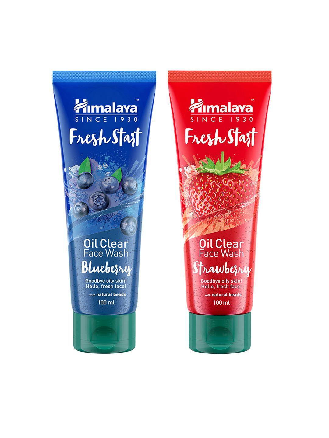 himalaya set of fresh start oil clear strawberry & blueberry face wash