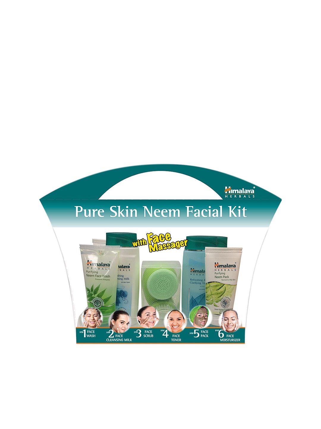 himalaya unisex pure skin neem facial kit with face massager