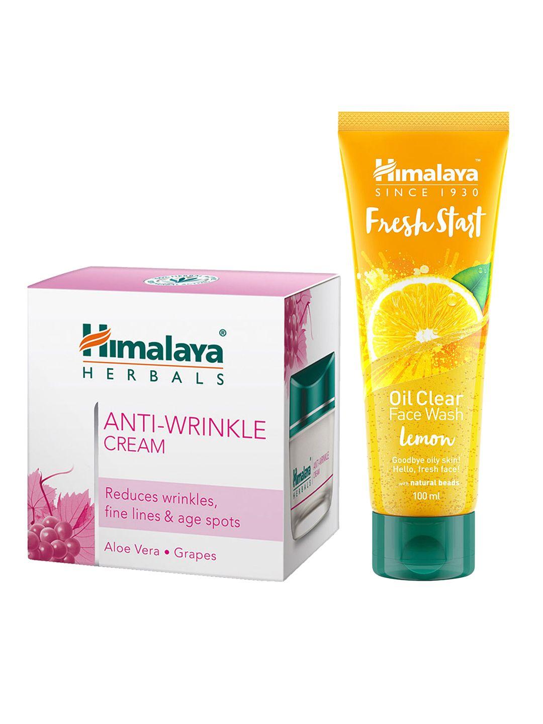 himalaya unisex set of 2 anti-wrinkle cream & face wash