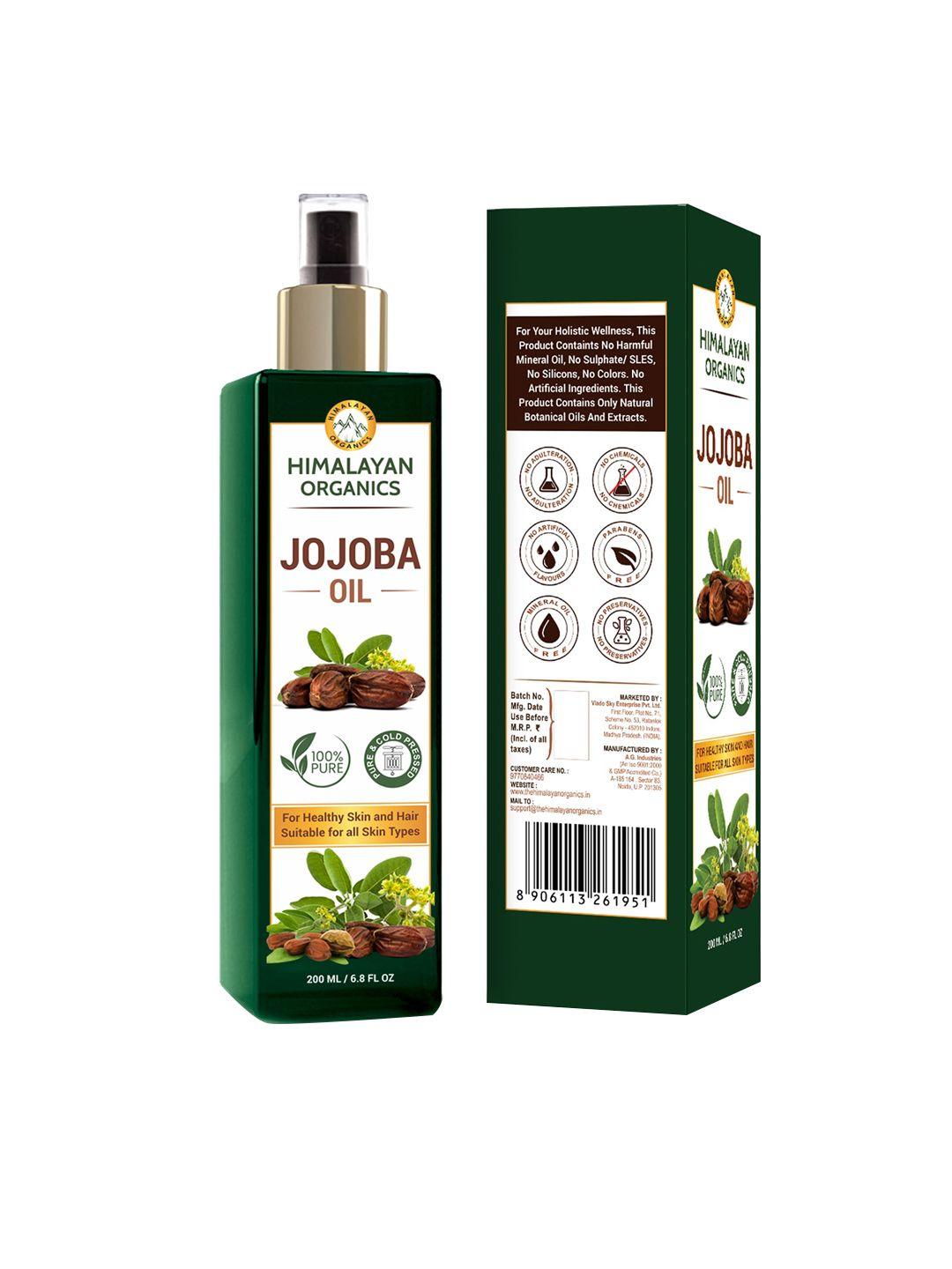 himalayan organics cruelty-free & vegan jojoba hair oil for healthy skin & hair - 200 ml