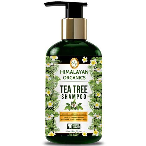 himalayan organics tea tree shampoo - anti dandruff - no parabens & no sulphate - 300ml