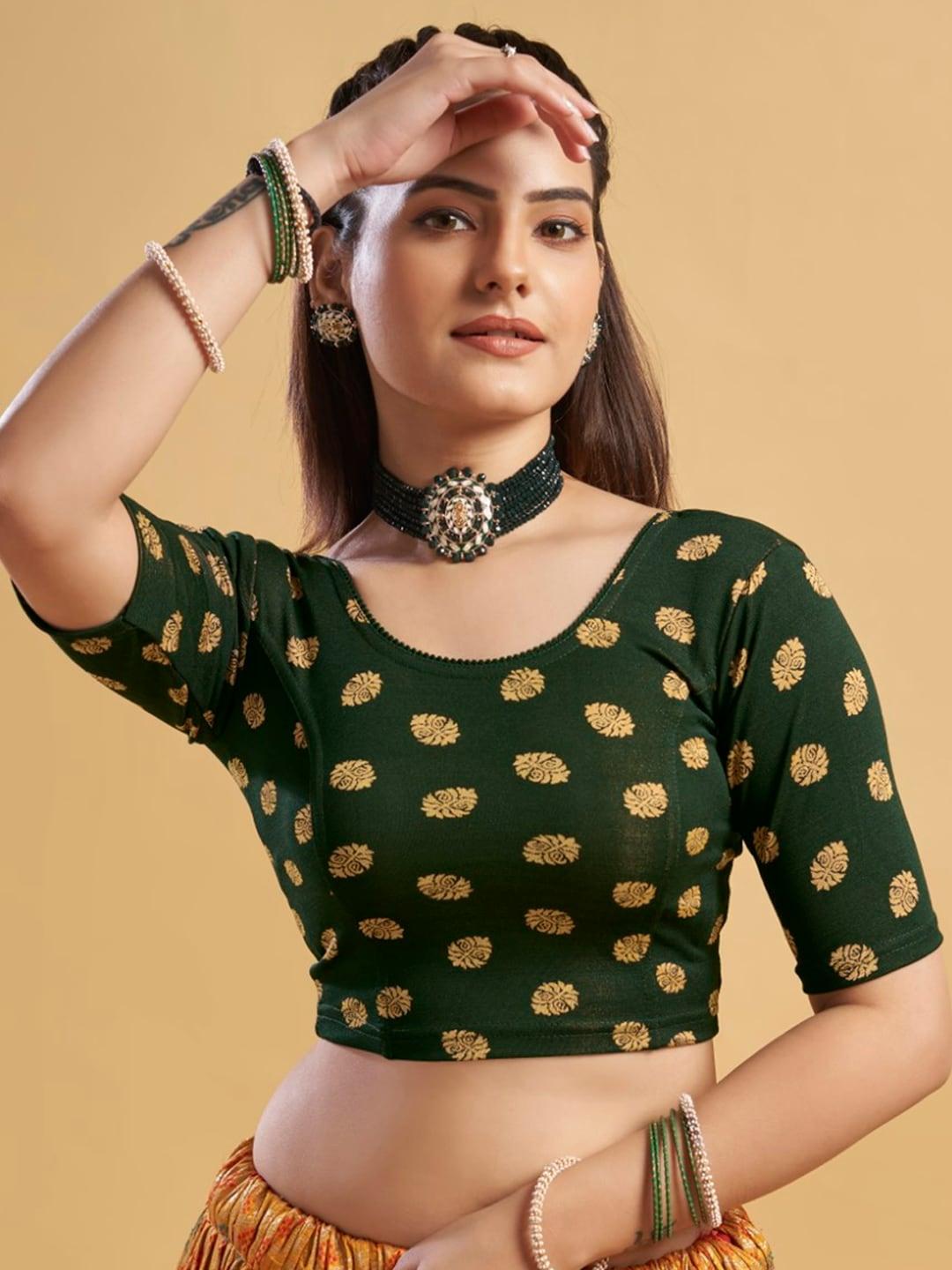 himrise ethnic printed saree blouse