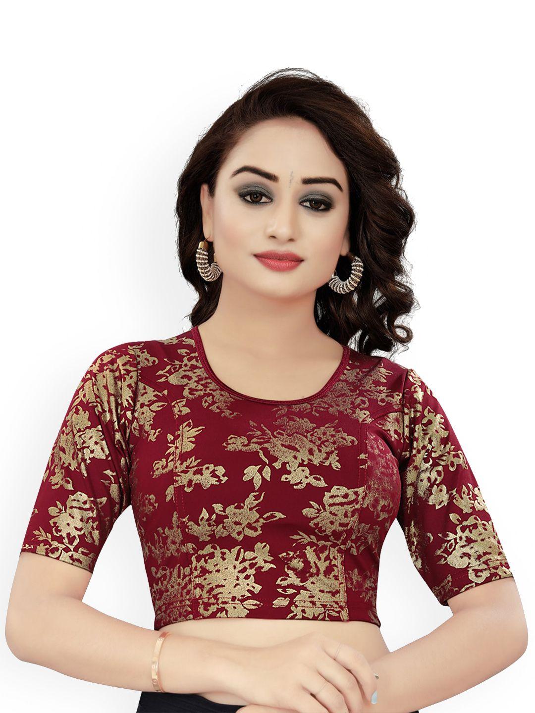 himrise foil printed saree blouse