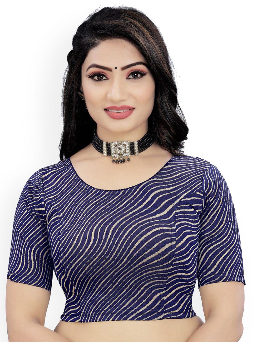 himrise abstract printed saree blouse