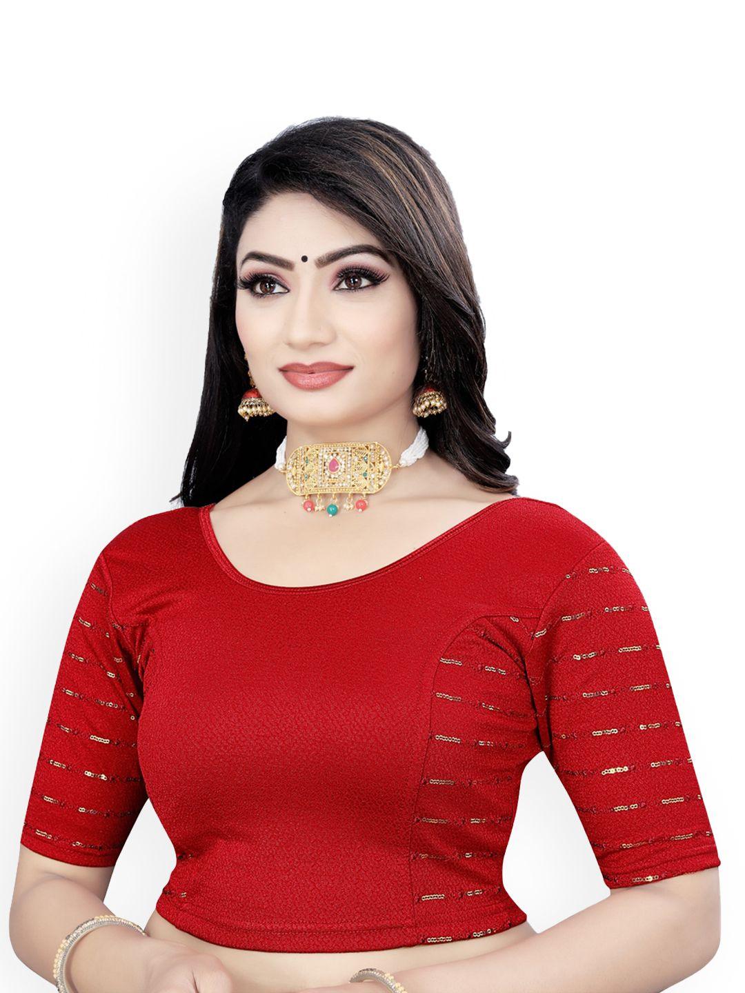 himrise embellished sequinned saree blouse
