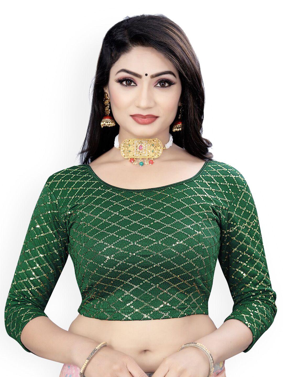 himrise embroidered sequinned saree blouse