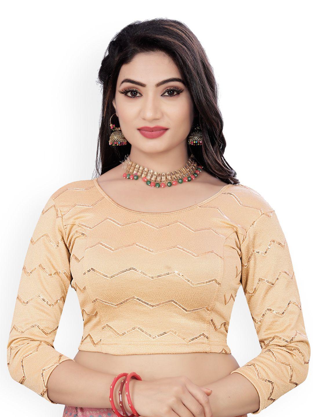 himrise embroidered sequinned saree blouse