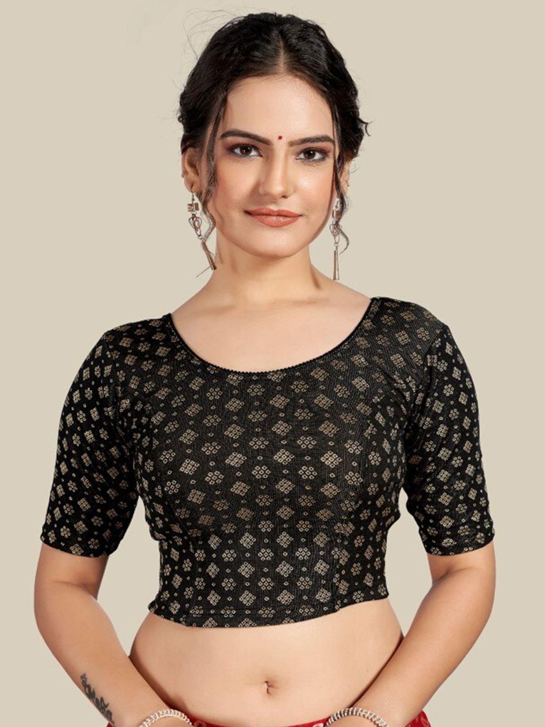 himrise ethnic motifs printed saree blouse