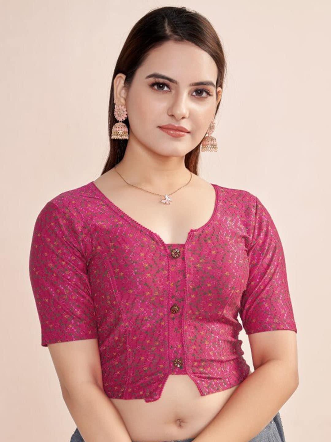 himrise floral printed saree blouse