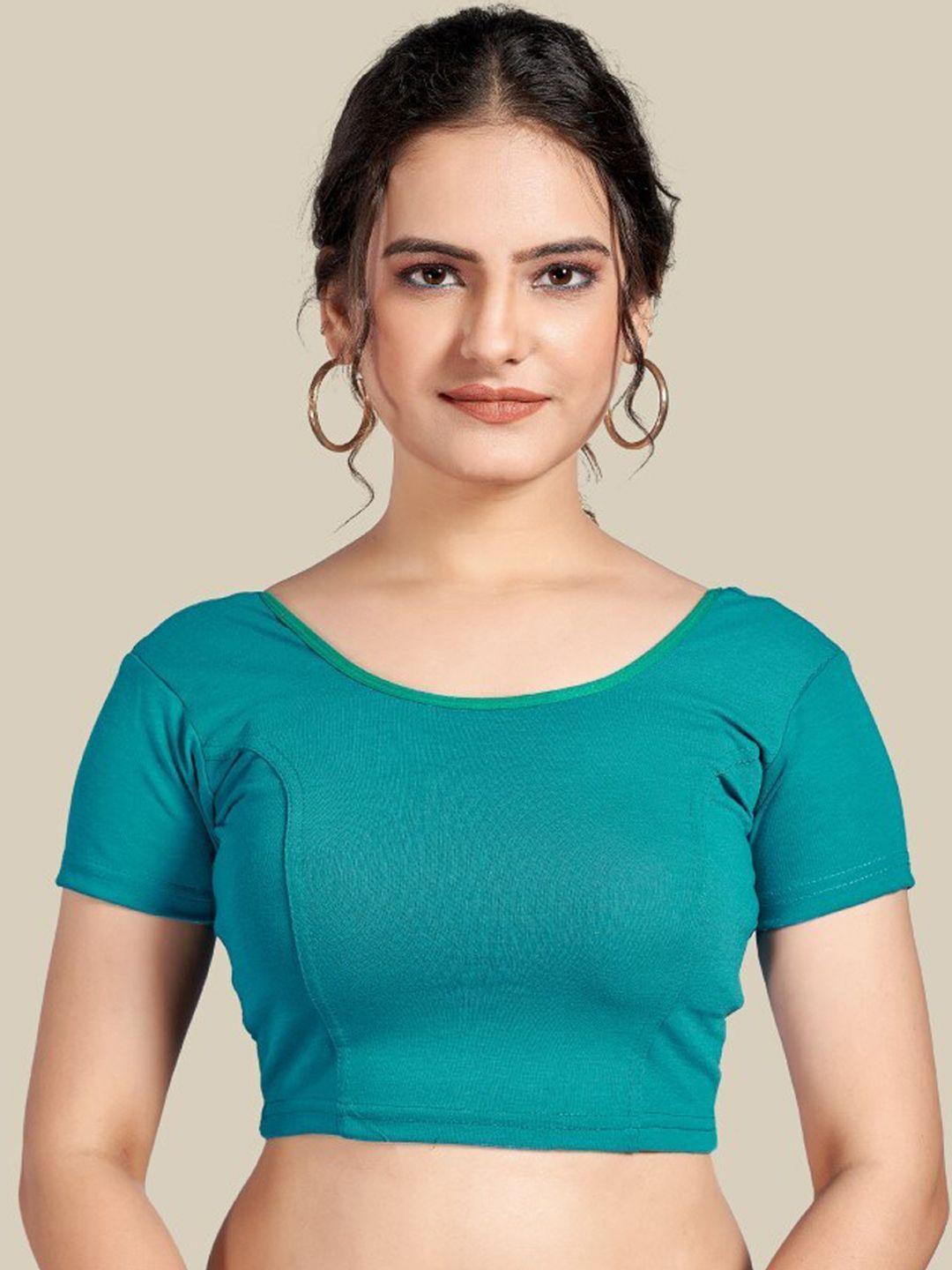 himrise round neck silk saree blouse