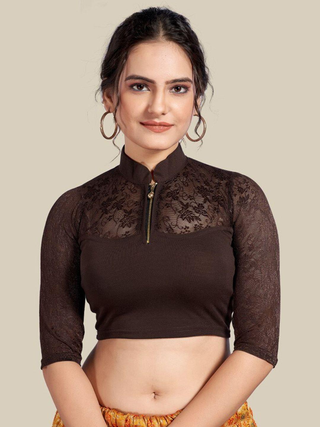 himrise self design silk saree blouse