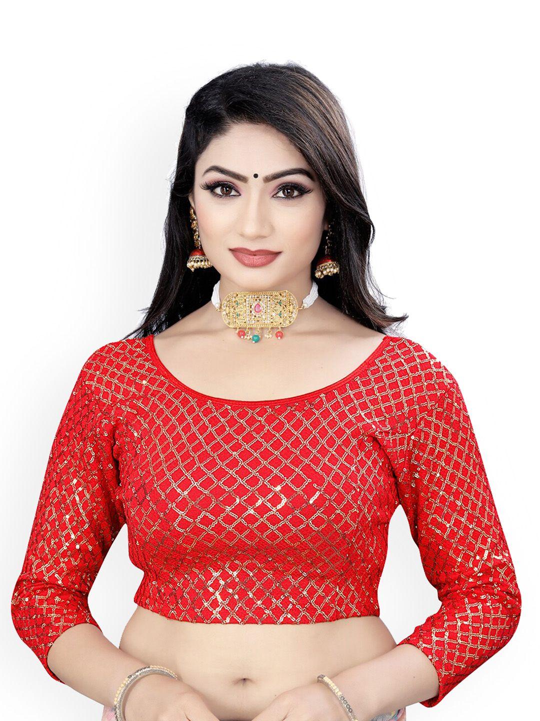 himrise sequinned embellished saree blouse