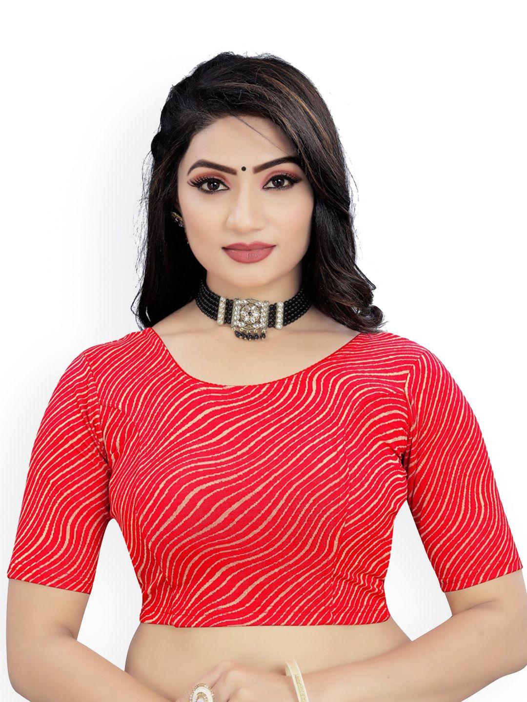 himrise striped ready to wear saree blouse