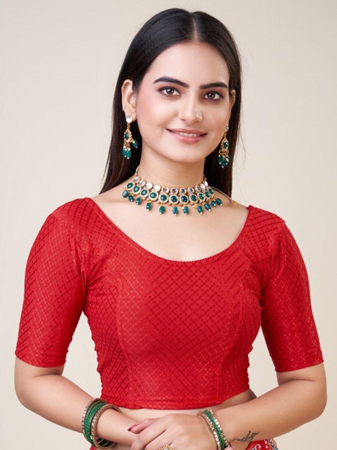himrise woven design silk saree blouse