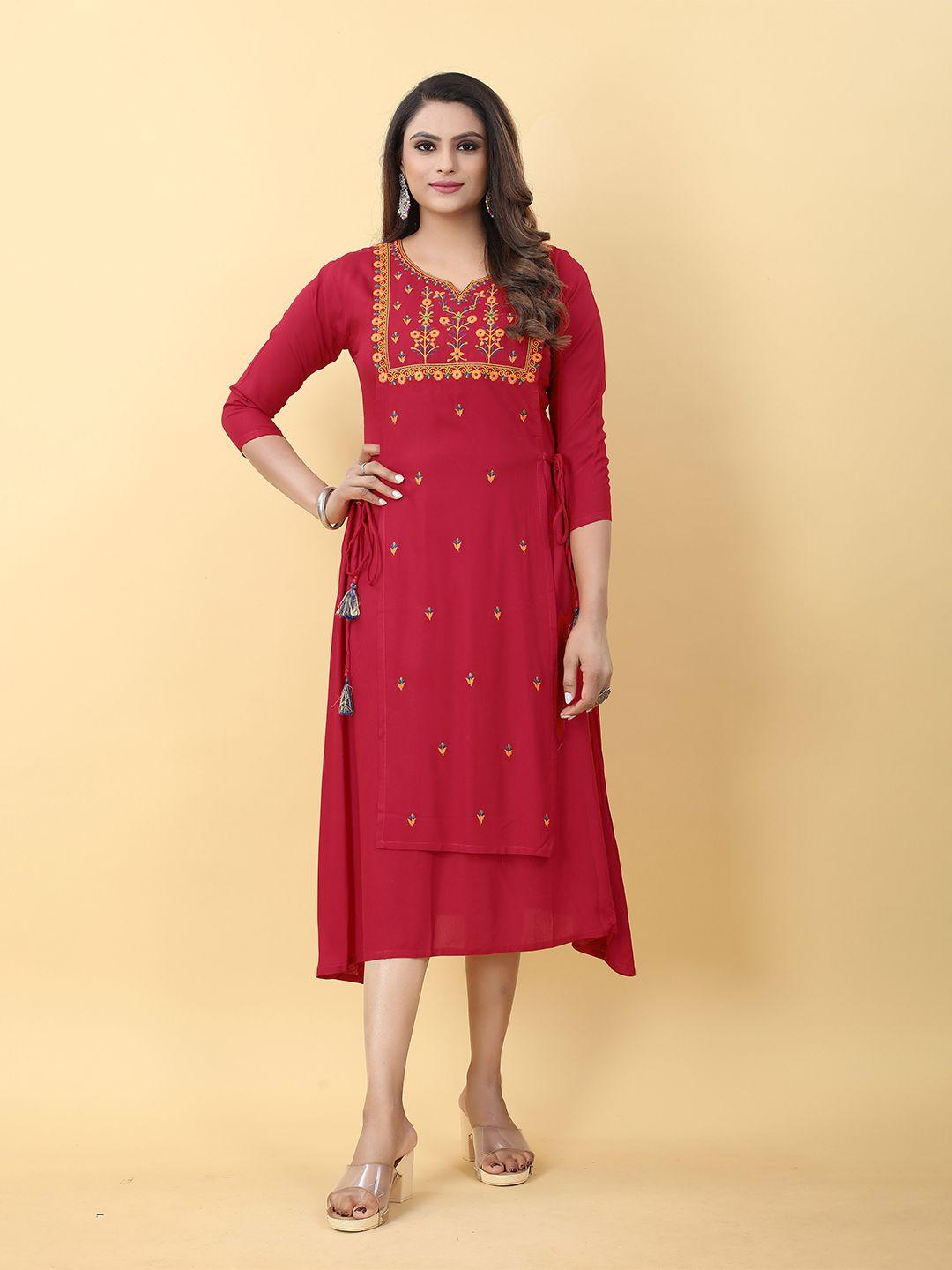 hinaya embroidered anarkali kurta