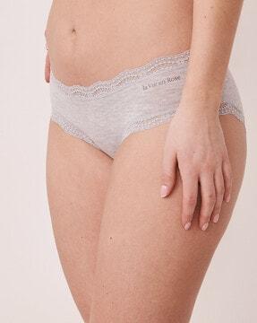 hipster panties with lace trim