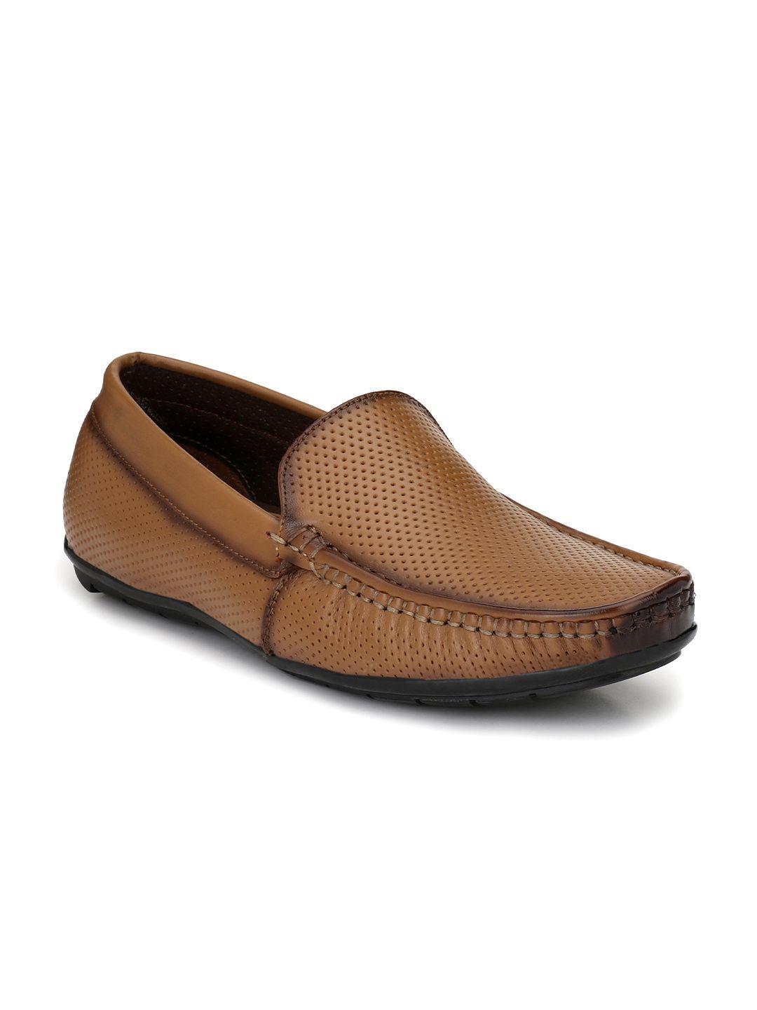 hirels men perforations leather loafers