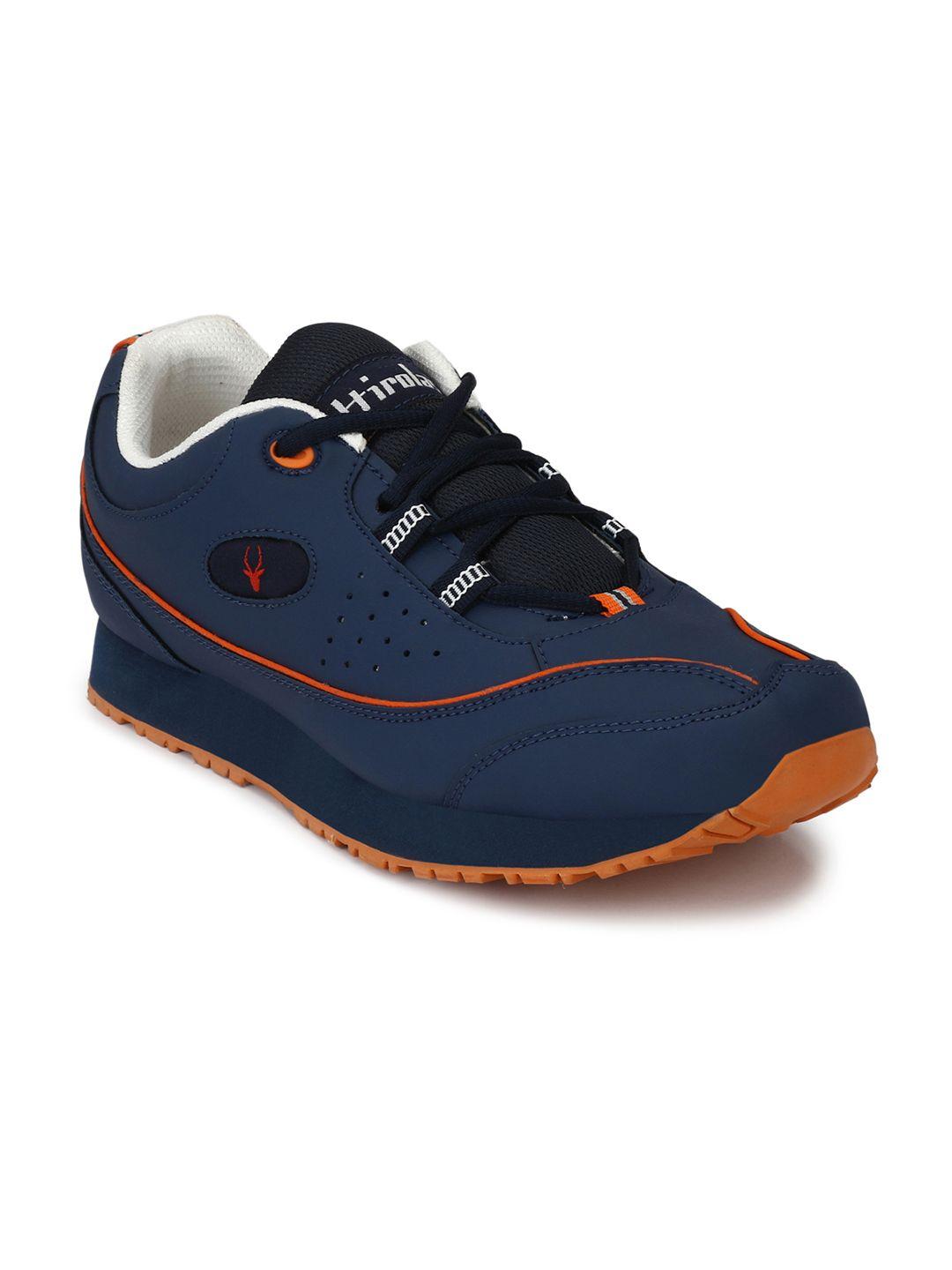 hirolas men navy blue running shoes