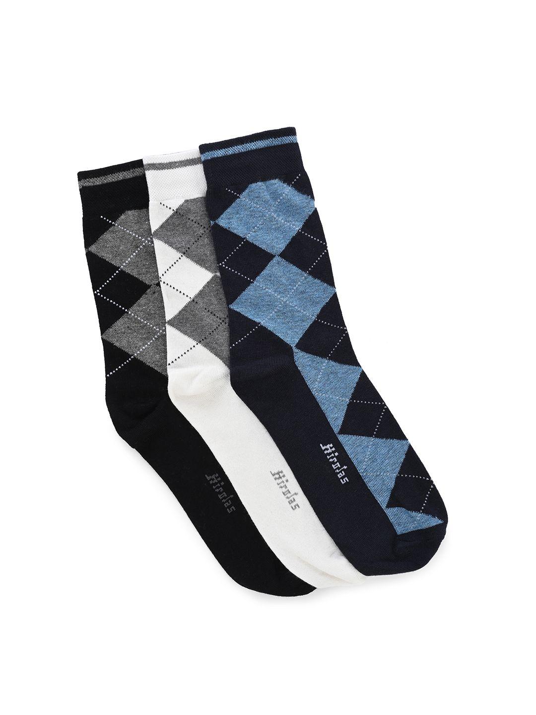 hirolas men pack of 3 patterned ankle-length socks