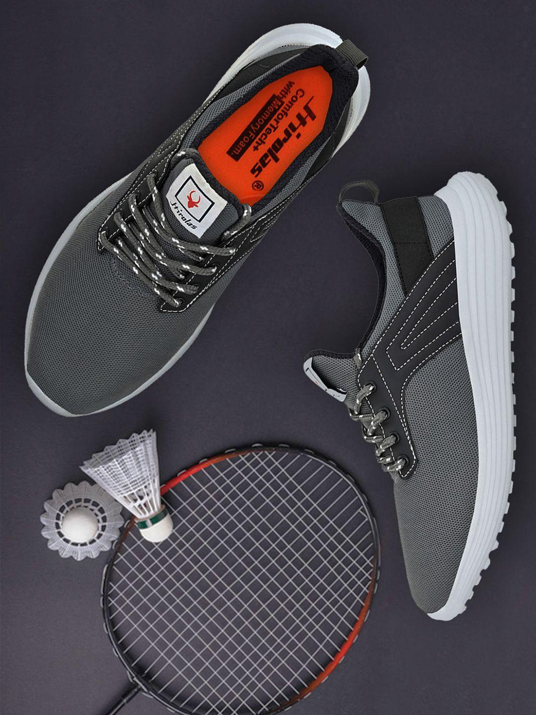 hirolas men grey & white running shoes