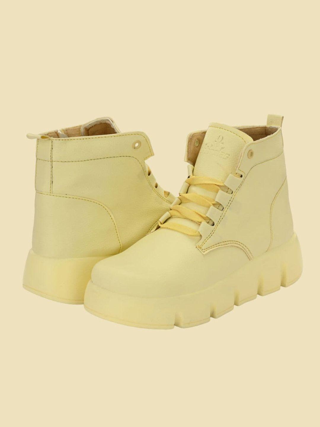 hirolas women mid-top lace-up chunky boots