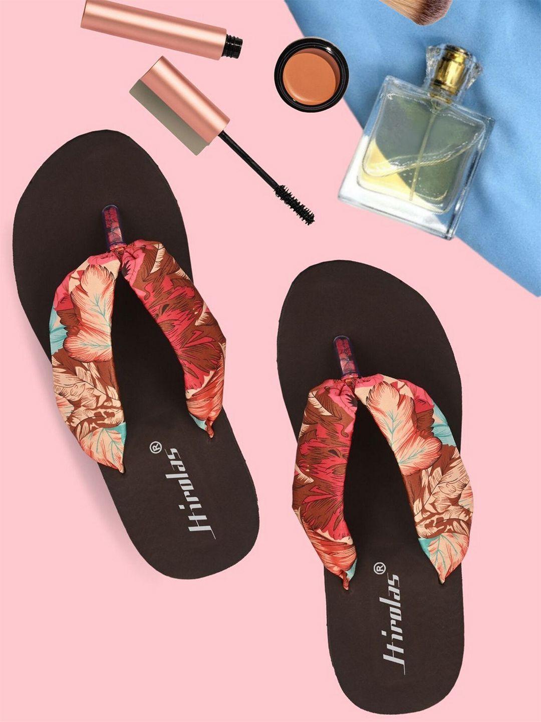 hirolas women printed thong flip-flops
