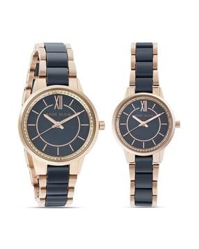 his & her couple analogue watch set-neak3344nvrg