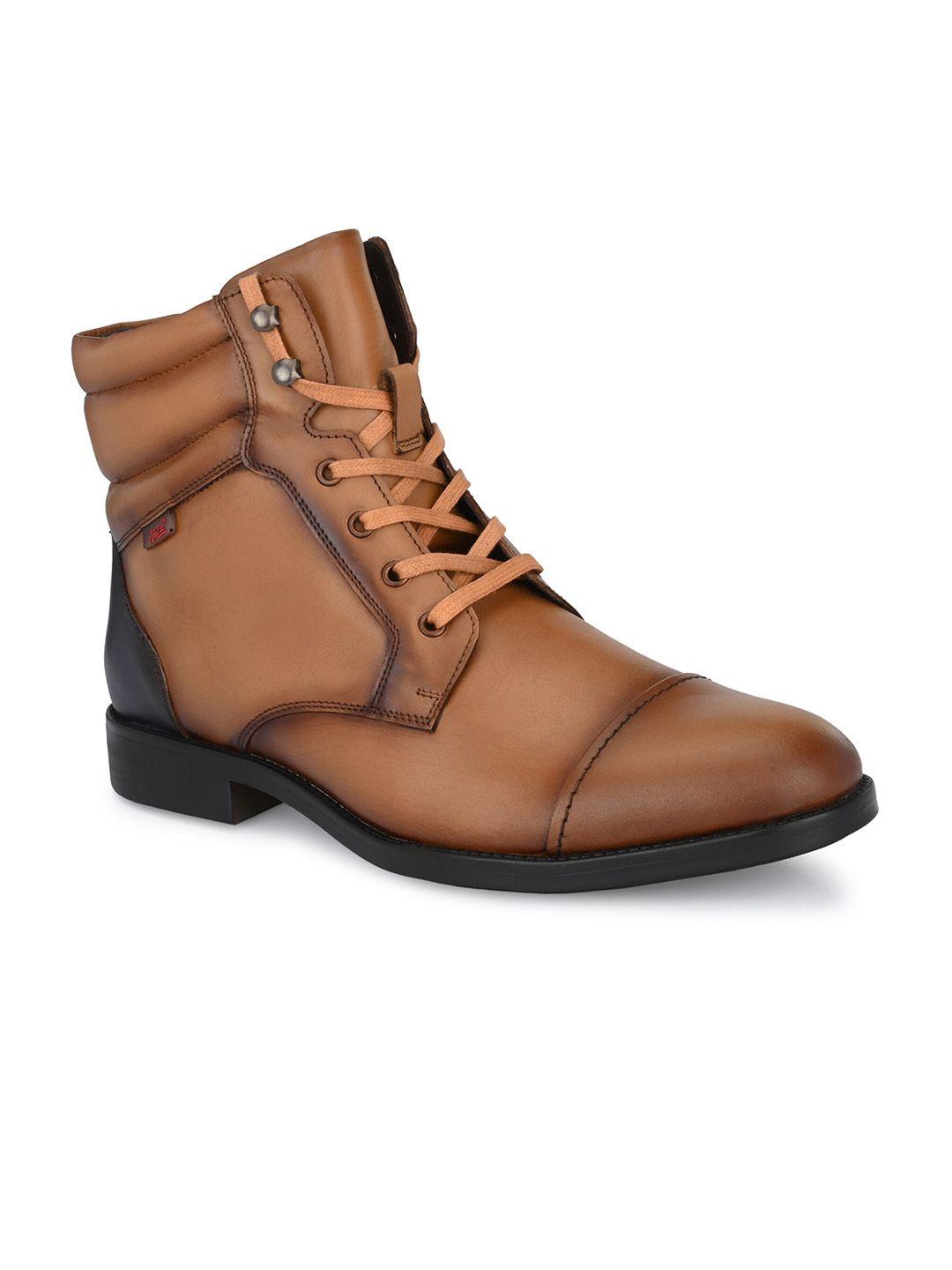 hitz men mid-top leather boots