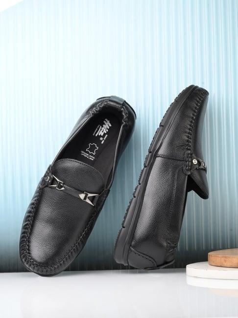 hitz men's black casual loafers