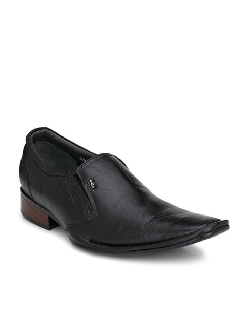 hitz men's black formal slip-ons