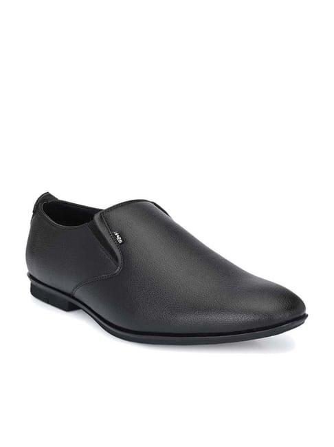 hitz men's black formal slip-ons