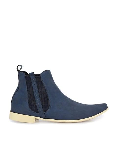 hitz men's blue chelsea boots