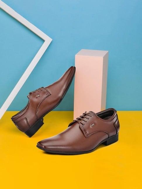 hitz men's brown derby shoes