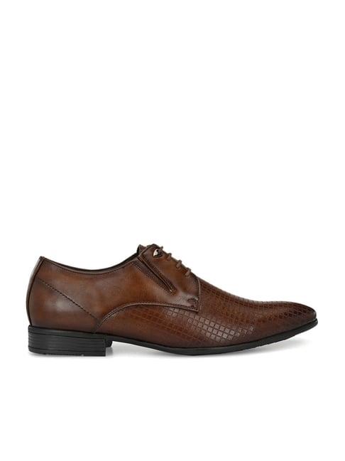 hitz men's brown derby shoes