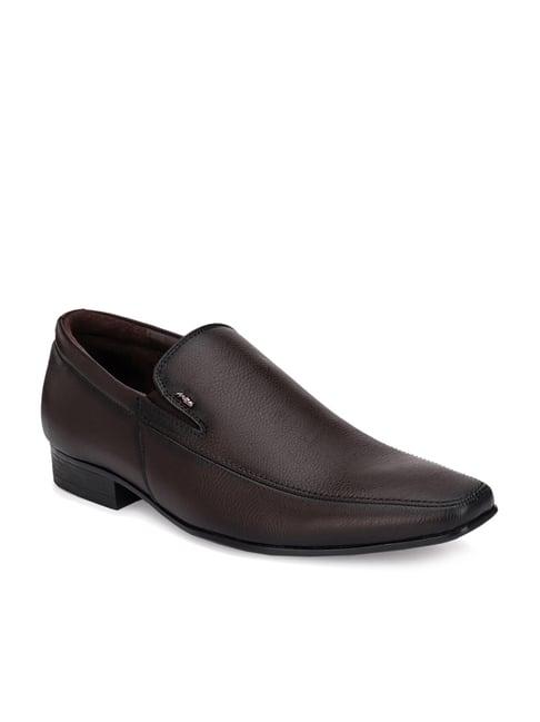 hitz men's brown formal slip-ons