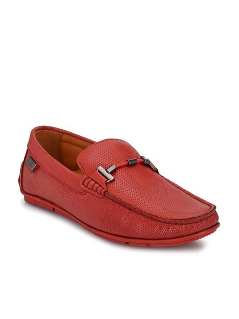 hitz men's red casual loafers