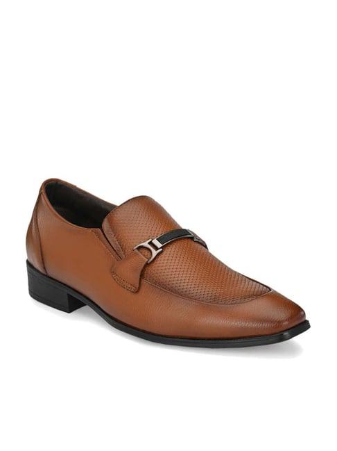 hitz men's tan formal loafers