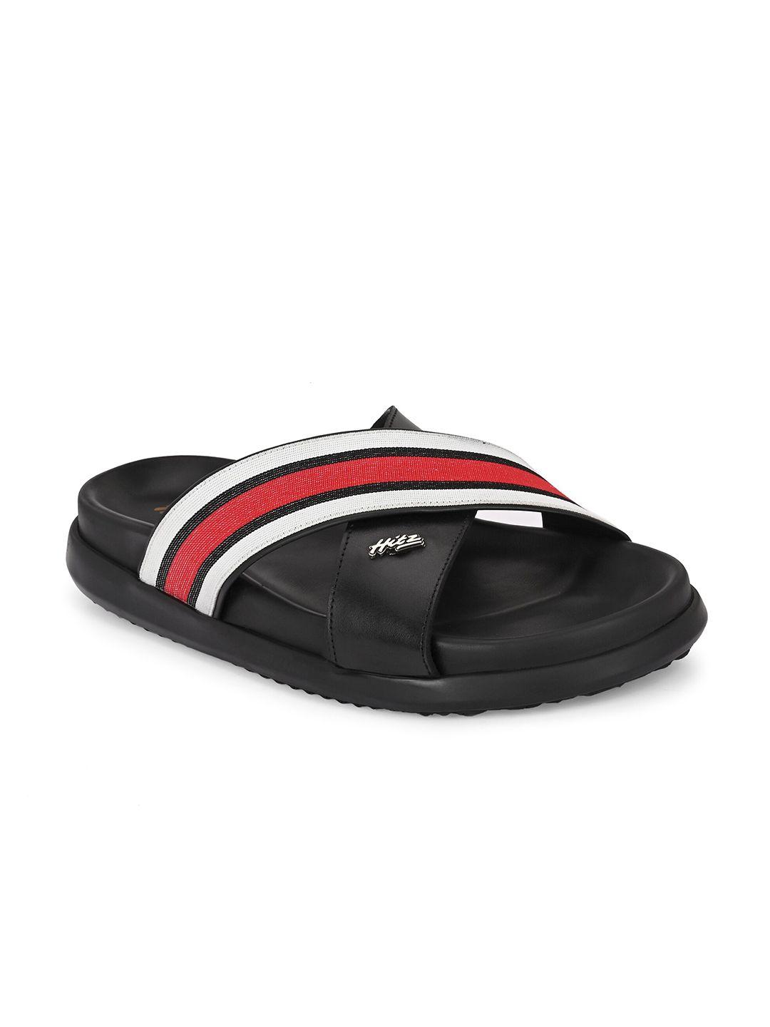 hitz men striped croslite sliders