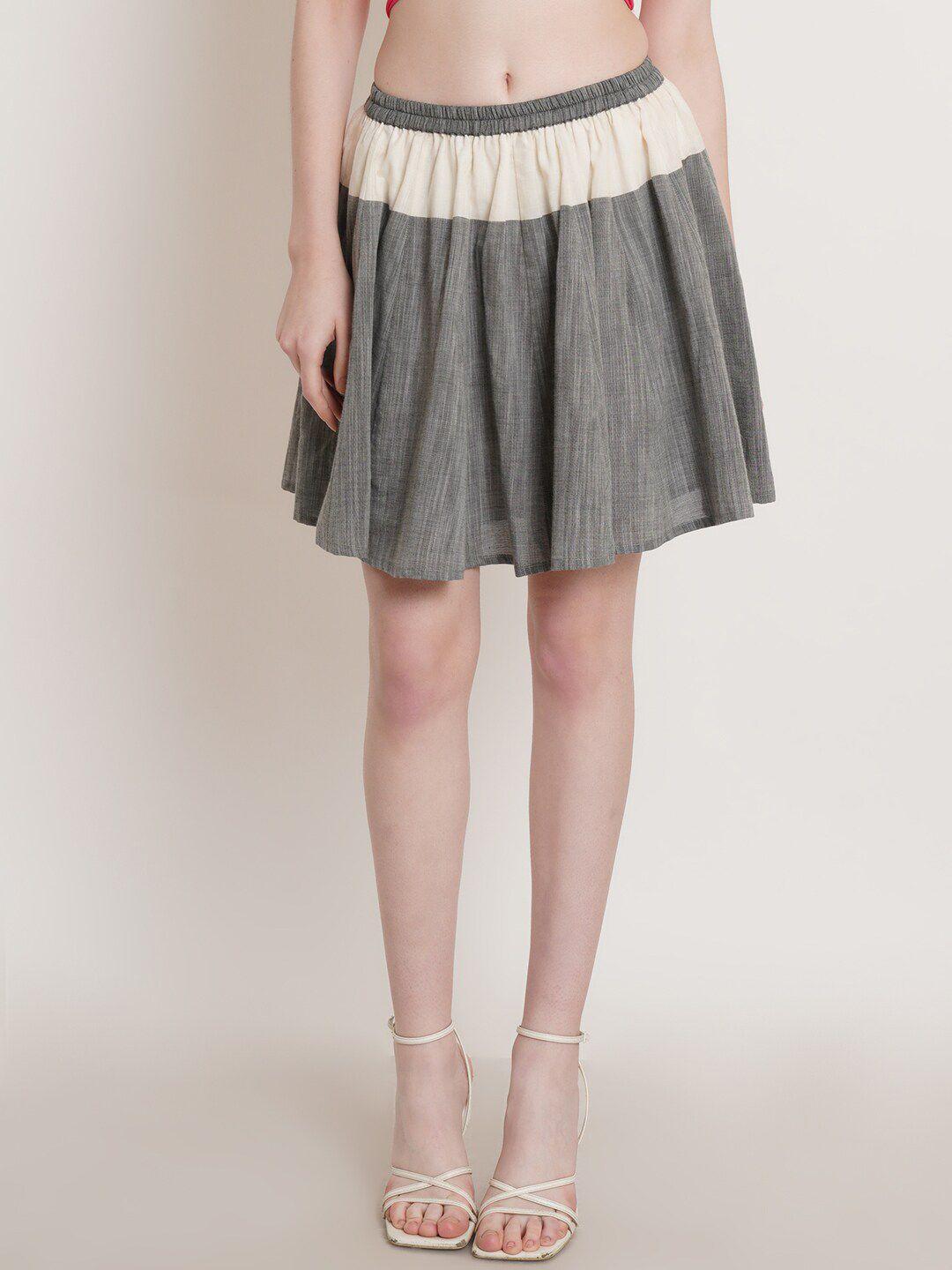 hive91 flared pure cotton mini-length skirts
