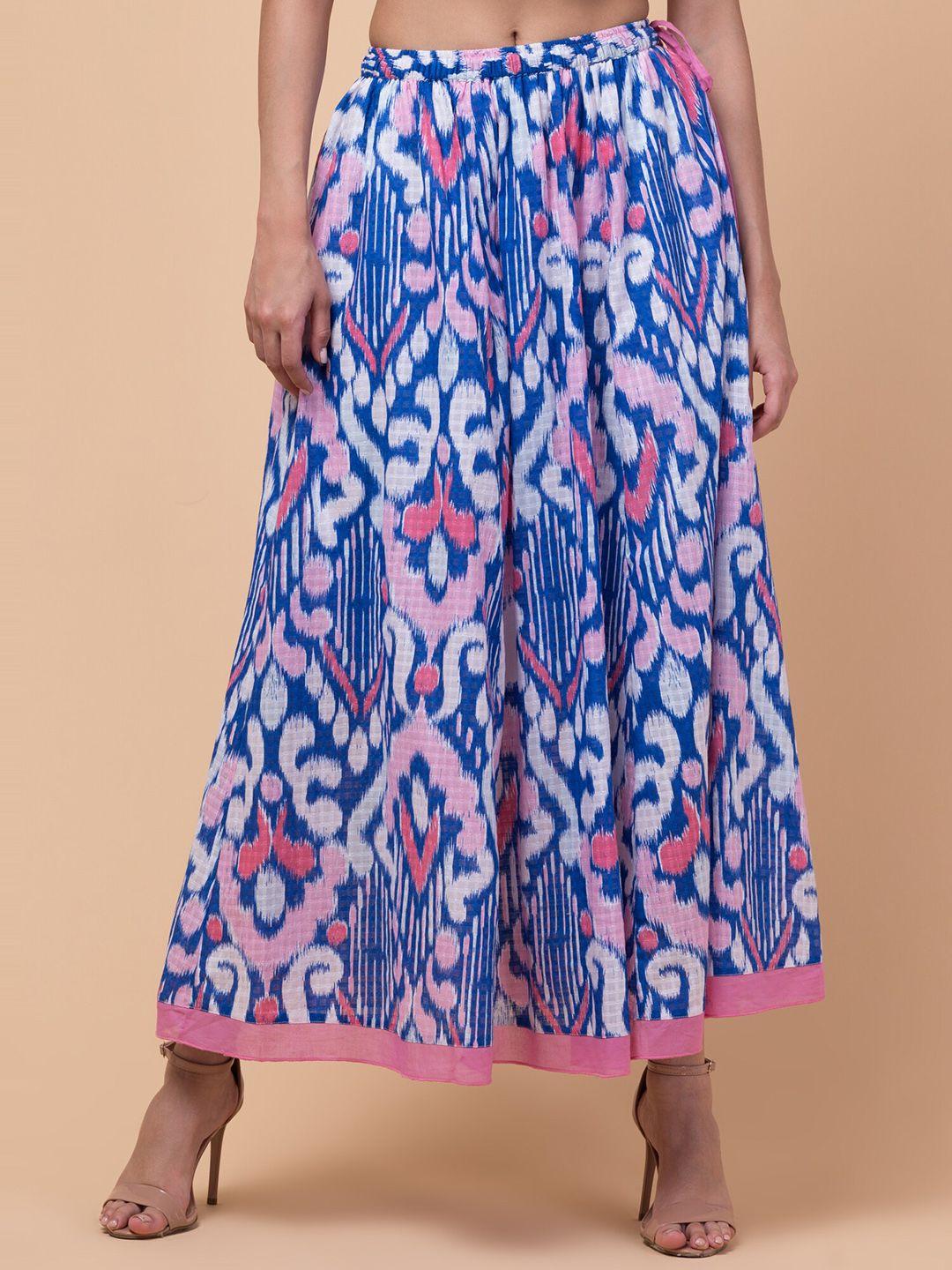 hive91 printed pure cotton a-line  maxi skirts