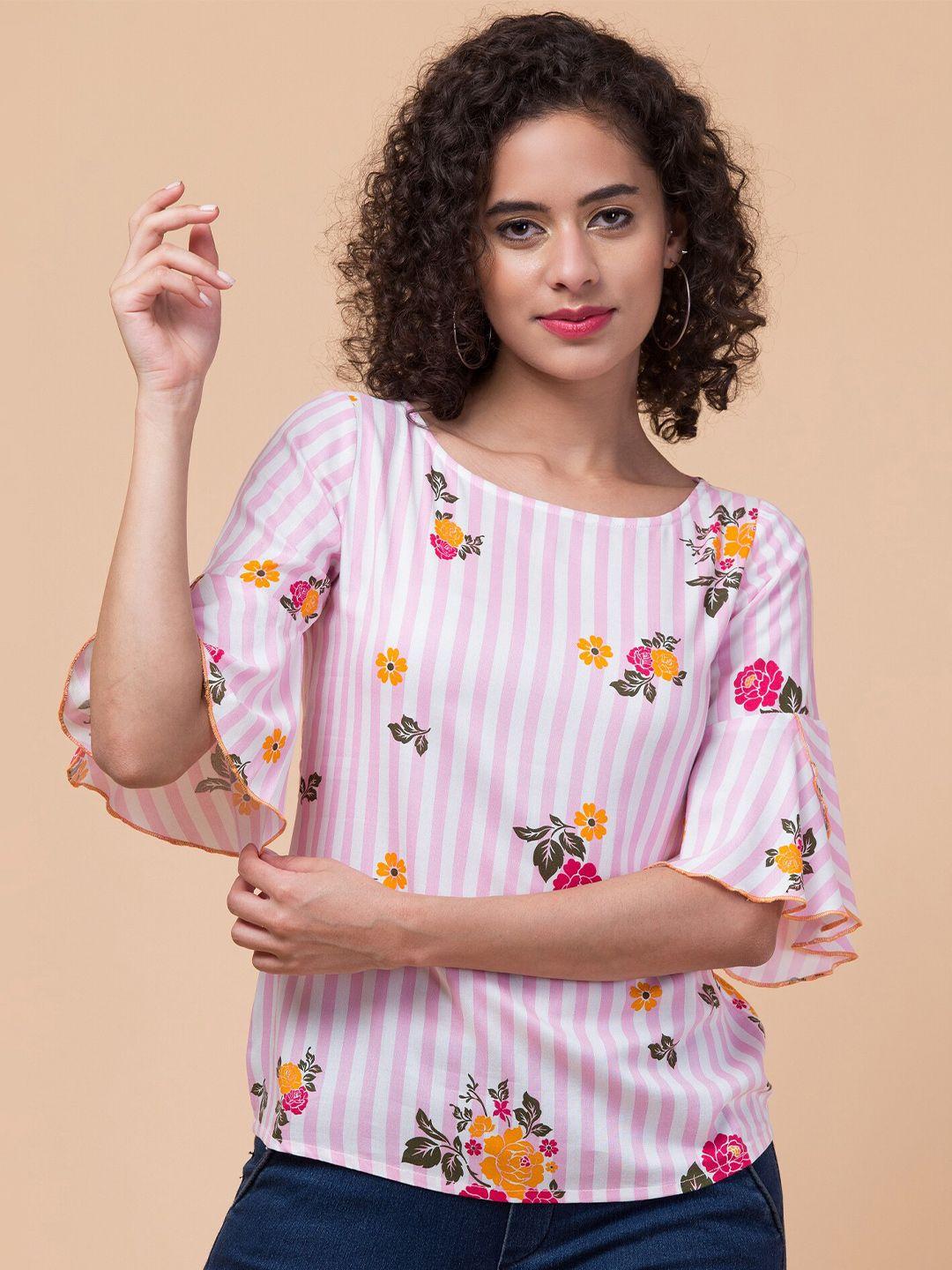 hive91 floral print bell sleeve top