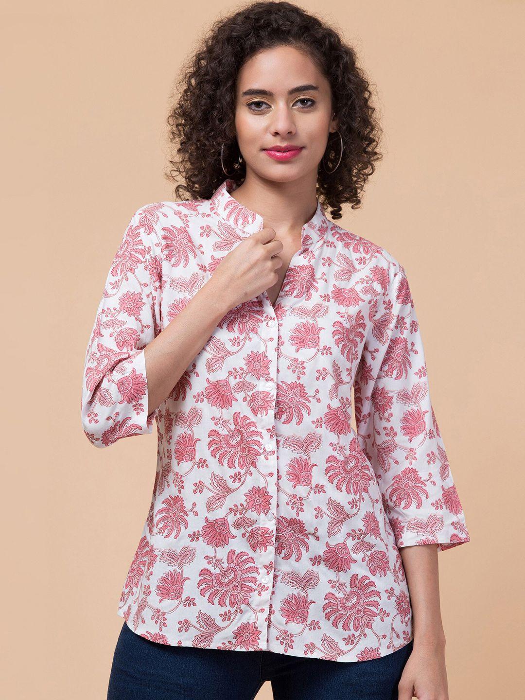 hive91 floral printed shirt style top