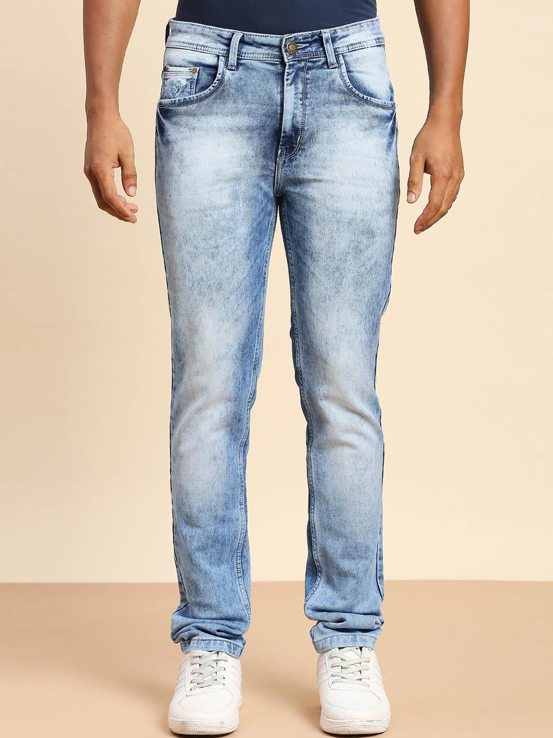 hj hasasi men straight fit high-rise heavy fade jeans